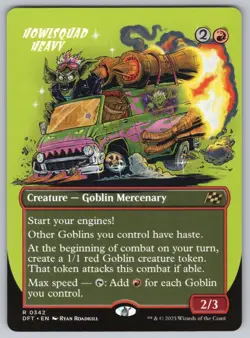 Magic MTG Howlsquad Heavy DFT 0342 (Borderless) Rare - NM condition - Image 1