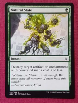 Magic The Gathering OATH OF THE GATEWATCH NATURAL STATE green card MTG - Image 1