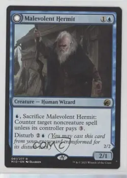Malevolent Hermit Magic: Innistrad: Midnight Hunt MID #061 - Image 1