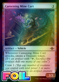 x1 Careening Mine Cart LCI MTG 247 FOIL UNCOMMON M/NM 1x - Image 1