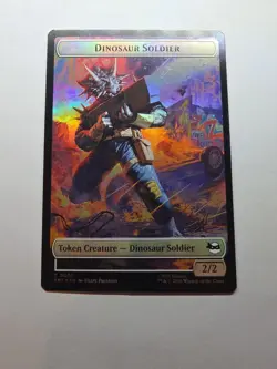 Dinosaur Soldier /Copy Double-Sided Token 0002 Magic the Gathering TMNT NM Foil - Image 1