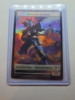 Dinosaur Soldier /Copy Double-Sided Token 0002 Magic the Gathering TMNT NM Foil - Image 3