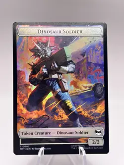 Dinosaur Soldier 0002 / Copy 0001 Foil Token Ninja Turtles TMT MTG NM - Image 1