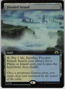 MTG Flooded Strand Extended Art Foil NM Modern Horizons 3 Magic 464 - Image 1