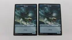 2x SHARK TOKEN IKORIA LAIR OF BEHEMOTHS MAGIC THE GATHERING MTG NM / UNPLAYED - Image 1