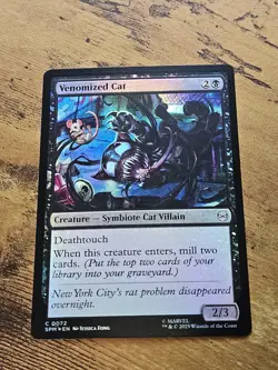 Venomized Cat Foil SPM MTG EN - NM - 0072 Spider-Man Magic - Image 1