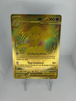 Pokemon Mega Gardevoir EX Full Art Gold Foil Mega Hyper Rare Me01 187/132 - Image 1