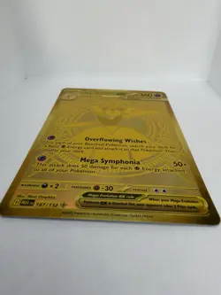Pokemon Mega Gardevoir EX Full Art Gold Foil Mega Hyper Rare Me01 187/132 - Image 3
