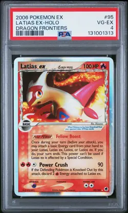 2006 POKEMON EX DRAGON FRONTIERS #95 LATIAS EX-HOLO PSA 4 - Image 1