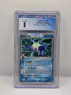 CGC 5 Excellent Latios ex 2006 EX Dragon Frontiers 96/101 Holo Pokemon Card - Image 1