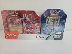 Pokemon Miraidon & Koraidon ex Costco 2-Pack Tins Sealed 9 Booster Packs - Image 1
