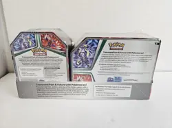 Pokemon Miraidon & Koraidon ex Costco 2-Pack Tins Sealed 9 Booster Packs - Image 3