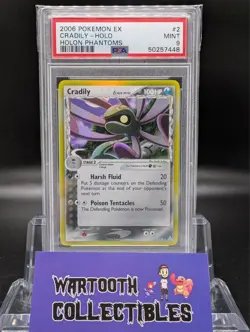 2006 POKEMON EX HOLON PHANTOMS #2 CRADILY-HOLO PSA 9 - Image 1