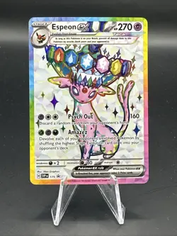 Pokemon TCG Espeon ex 175 Prismatic Evolutions Premium Figure Collection Promo - Image 1