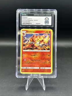 Pokemon TCG Simisear 23/147 CGC Guinness World Record 1/1 - Image 1