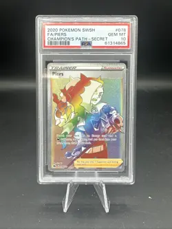 2020 Pokemon SWSH FA/ Piers Champion's Path - Secret PSA 10 - Image 1