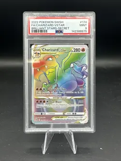 2022 Pokemon SWSH FA/Charizard VSTAR Brilliant Stars - Secret PSA 9 - Image 1