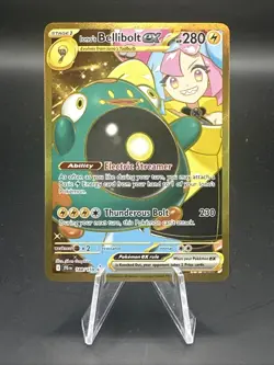 Pokemon TCG Ionos Bellibolt Ex 188/159 SV09 Journey Together Gold Secret Rare D - Image 1