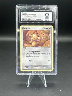 Pokemon TCG Meowth 77/113 Italian CGC Guinness World Record 1/1 - Image 1