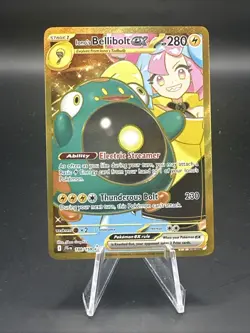Pokemon TCG Ionos Bellibolt Ex 188/159 SV09 Journey Together Gold Secret Rare C - Image 1