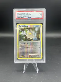2007 Pokemon D & P Farfetch'd - Rev. Foil Secret Wonders PSA 7 - Image 1