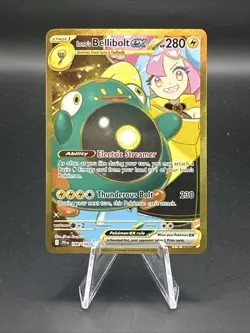 Pokemon TCG Ionos Bellibolt Ex 188/159 SV09 Journey Together Gold Secret Rare E - Image 1