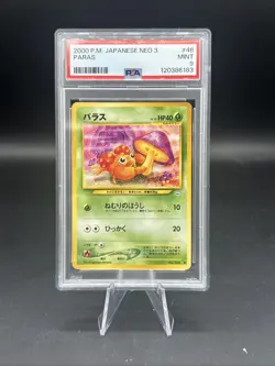 2000 Pokemon Japanese Neo 3 Paras PSA 9 - Image 1