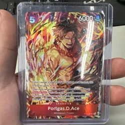 One Piece TCG Portgas D. Ace Illustration Box Promo Card Foil ST15-005 NM - Image 1