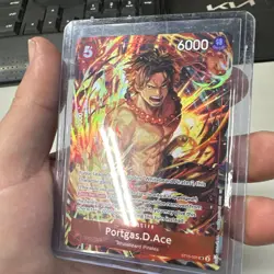 One Piece TCG Portgas D. Ace Illustration Box Promo Card Foil ST15-005 NM - Image 2