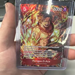 One Piece TCG Portgas D. Ace Illustration Box Promo Card Foil ST15-005 NM - Image 3