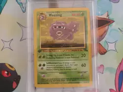 Pokemon Weezing 45/62 Fossil 1st Edition PSA 9 Mint - Image 2