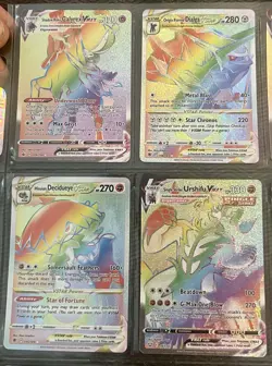 Pokemon 9 Card Secret Rare Rainbow VMAX AND VSTAR NM LOT DIALGA,MELMETAL,URSHIFU - Image 2