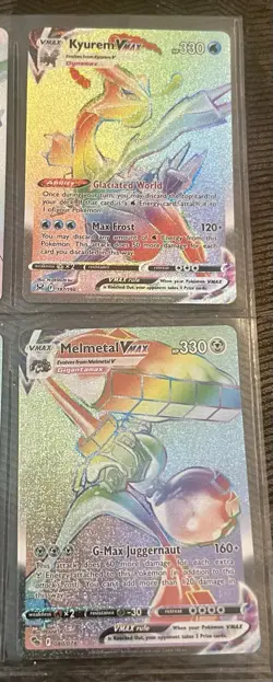Pokemon 9 Card Secret Rare Rainbow VMAX AND VSTAR NM LOT DIALGA,MELMETAL,URSHIFU - Image 3
