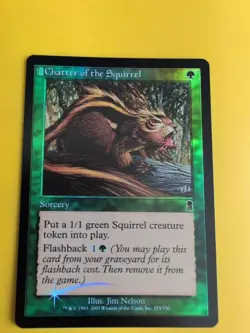 Chatter of the Squirrel. Sorcery MTG Card. Odyssey.Old Border FOIL. - Image 1