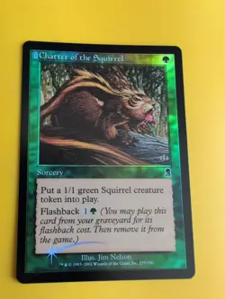 Chatter of the Squirrel. Sorcery MTG Card. Odyssey.Old Border FOIL. - Image 3