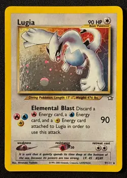 Unlimited Lugia - Neo Genesis - Holo - #9/111 - Vintage Pokemon Card WOTC - Image 1