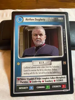 Star Trek CCG 1E TMP Set MATTHEW DOUGHERTY Card - Image 1