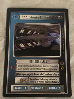 Star Trek CCG 1E TMP USS ENTERPRISE-B Card NEVER PLAYED - Image 1
