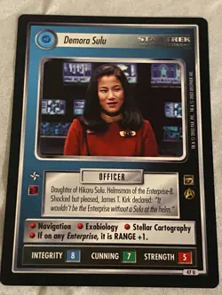 Star Trek CCG 1E TMP DEMORA SULU Card NM - Image 1