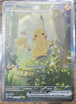 Pokemon Pikachu EX Thunderbolt Holo Card ASC EN 276/217 English | Pack Fresh! - Image 3
