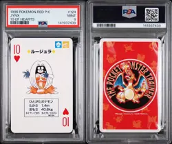 Pokemon 1998 Jynx 124 10 Of Hearts Pokemon Red Playing Card Japanese PSA 9 - Image 1