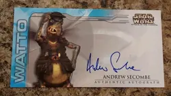 2002 Topps Widevision Star Wars Attack Of The Clones WATTO Autograph Card - Image 1
