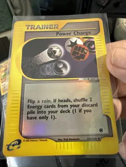 Pokemon Expedition Power Charge 147/165 Reverse Holo WOTC e-Reader TCG T239 LP - Image 1