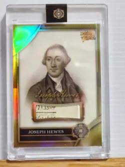 Joseph Hewes 2025 Pieces of the Past 1776 Freedom Fighters GOLD RELIC card #156 - Image 1