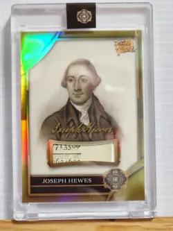 Joseph Hewes 2025 Pieces of the Past 1776 Freedom Fighters GOLD RELIC card #156 - Image 2