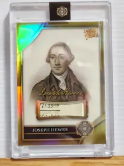 Joseph Hewes 2025 Pieces of the Past 1776 Freedom Fighters GOLD RELIC card #156 - Image 3