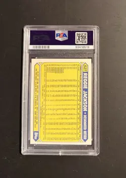 1987 Topps Traded Tiffany Hall Of Fame Reggie Jackson Graded Baseball Card #52T - Image 2