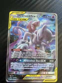 Pokemon TCG Mewtwo and Mew GX Sun Moon SM191 Holo Promo Card - Image 1