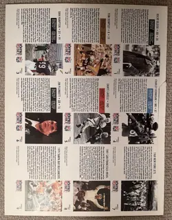 1991 Pro Set Cinderella Story Uncut 9-Card Sheet - Image 2