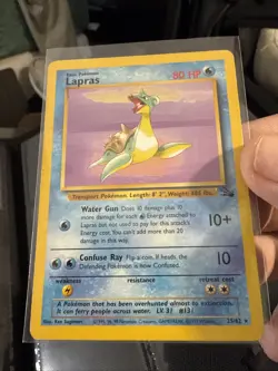 Lapras 25/62 Fossil Pokemon TCG Non Holo Rare Vintage 1999 WoTC NM T213 - Image 1